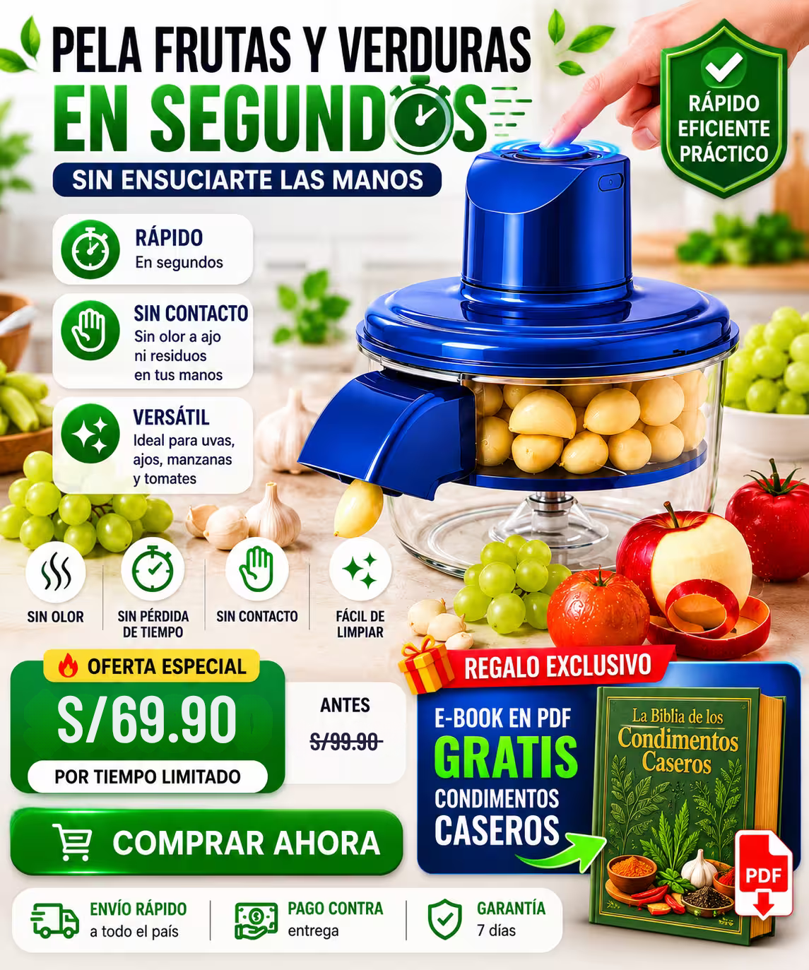 Pelador de Frutas y Vegetales 35w